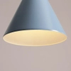 Stożkowa lampa wisząca Form 1108G16 Aldex do przedpokoju niebieska
