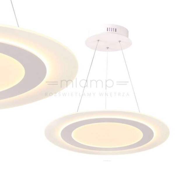 LAMPA wisząca MIKELI 308634 Polux okrągła OPRAWA zwis LED 17W 4000K metalowy snelo biały