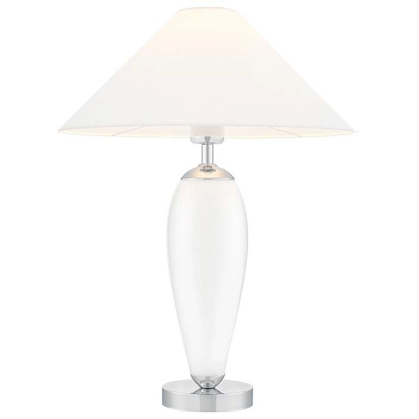 LAMPA stołowa REA 40604101 Kaspa stojąca LAMPKA salonowa biała przezroczysta