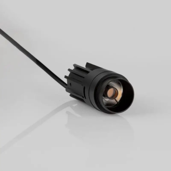 Sufitowa lampa podtynkowa DUE LE-52008 czarna LED 8W 3000K ze ściemniaczem