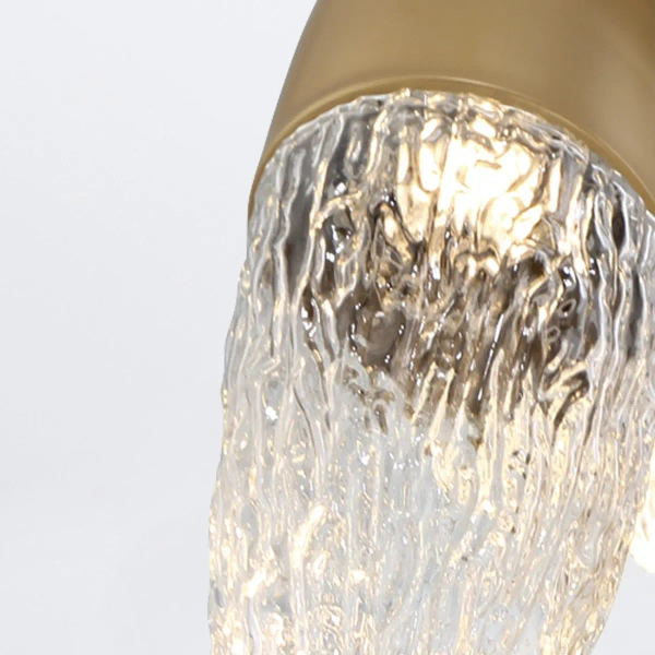 Szklana lampa wisząca Ecrou QN-ECROU-1P-BG LED 10W 3000K do salonu złoty