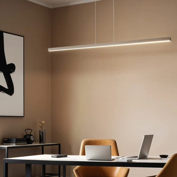 Podłużna lampa wisząca metalowa 1260 LED 21W 3000-600K belka biała