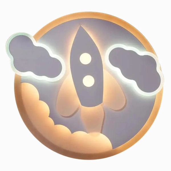 LAMPA sufitowa VEN P-666/2 dziecięca OPRAWA plafon LED 74W rakieta biały