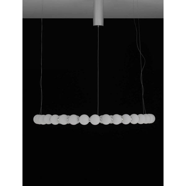 Okrągła lampa wisząca z kulami Moca LE43463 LED 72W 3000K salonowa biała