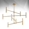 Metalowa lampa sufitowa LIVI 0181 industrialna pręty sticks pająk złoty