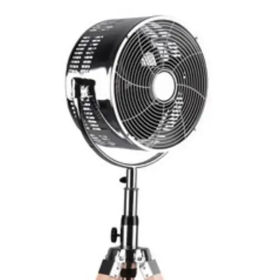 Wentylator stojący TROMSO R036-06 RL Light na trójnogu drewnianym srebrny