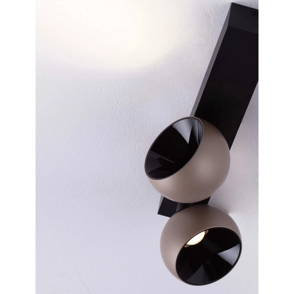 Plafon do jadalni FRONTERA LE44941 LED 21W 3000K z regulacją bańki czarny złoty