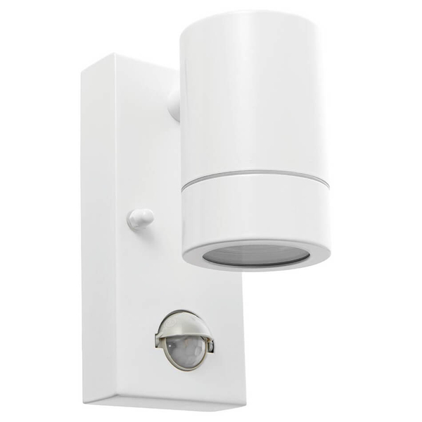 Zewnętrzna lampa ścienna Palin PIR 75442 czujnik ruchu tuba IP44 biała