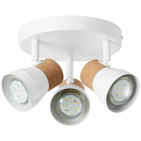 Lampa metalowa przysufitowa Moka 75734/75 reflektor korek biały