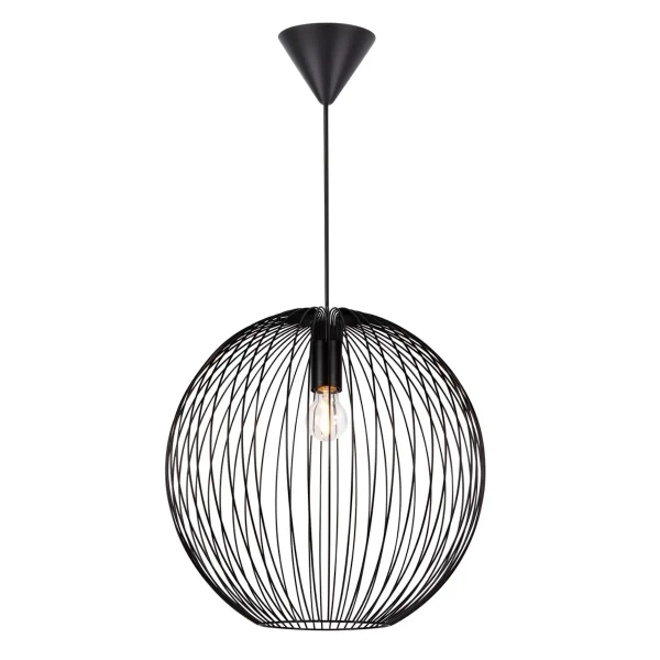 Wisząca lampa druciana BERONI 2213323003 nad stół czarny OUTLET