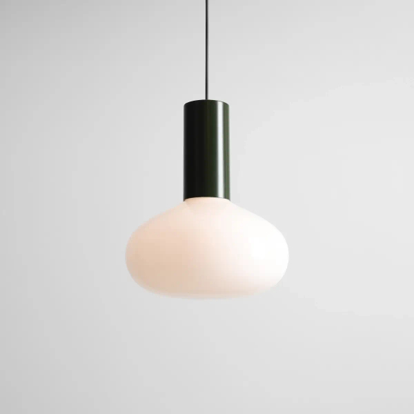 Skandynawska lampa wisząca Flo Moss M 7000G26_M owalna zielona