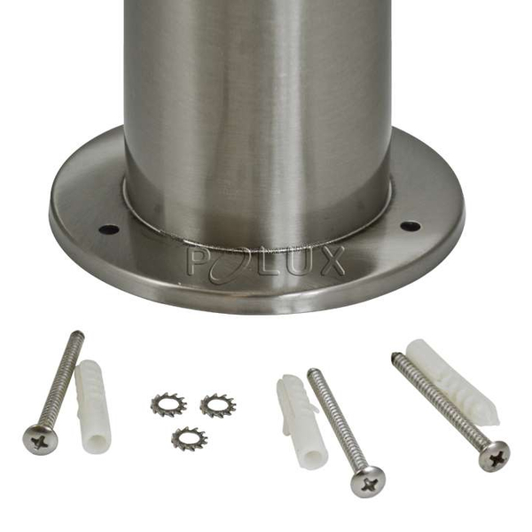 Słupek LAMPA stojąca LIVIA 200495 Polux metalowa OPRAWA zewnętrzna do ogrodu outdoor IP44 satyna