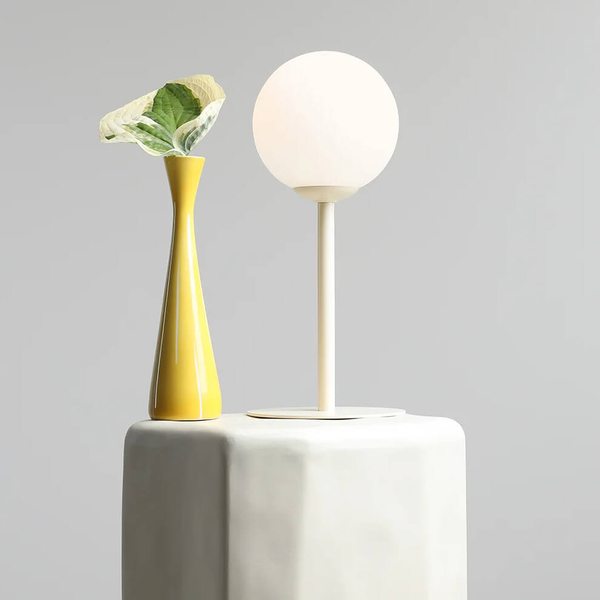 Lampka nocna kulista Pinne 1080B9 Aldex kula ball szklana kremowa