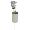 Abażurowa wisząca lampa CEDRO 11666 tkaninowa beżowa
