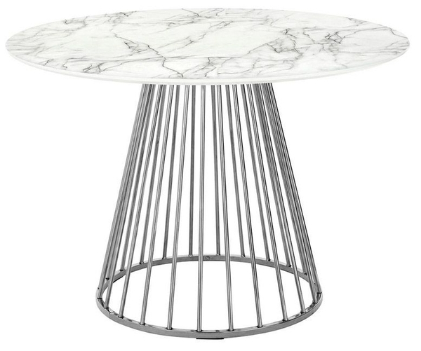 Stół GLAM MARBLE KH1204100129.CHROM druciany chrom biały