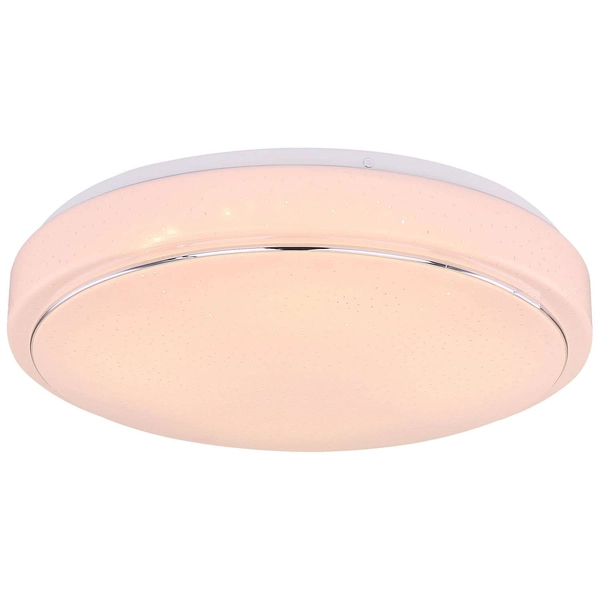 Sufitowa LAMPA plafon KALLE 48408-24 Globo metalowa OPRAWA okrągła LED 24W 3000K - 6000K biała chromowana