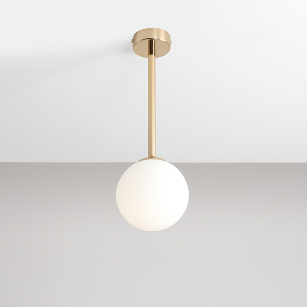 Złota lampa sufitowa Pinne 1080PL_G30_S Aldex loftowa kula szklana pokojowa
