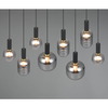 Przydymiona lampa wisząca DIVA 319800832 Trio bubbles czarny przydymiony