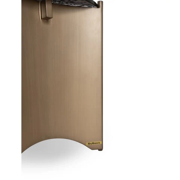 Nowoczesny stolik kawowy MANTA MM001501100396 czarny złoty szklany 50cm