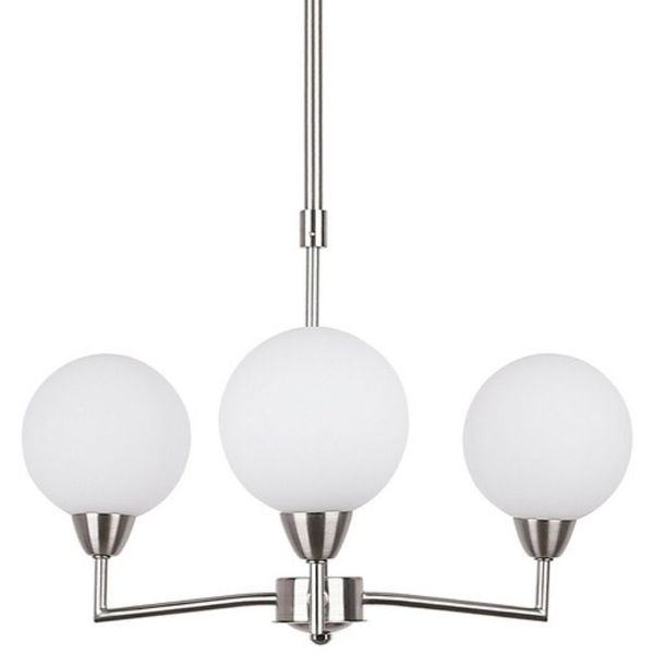Wisząca lampa art deco Logos 33-05441 Candellux kule srebrna biała