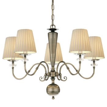 Abażurowy żyrandol vintage LILOSA 8679 AMPLEX klasyczny złoty