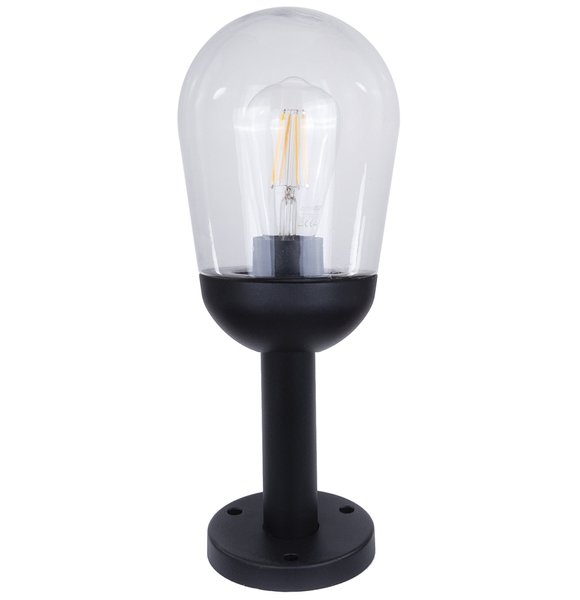 Lampka stojąca do ogrodu Glaris 8207 SuperLED szklany IP44 czarny