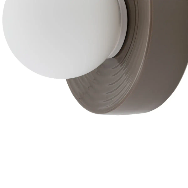 Ścienna lampa kula CLAY 11750 do salonu szklana biała szara