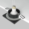 Kwadratowa lampa łazienkowa do zabudowy Stark DL083-01-GU10-SQ-B czarna