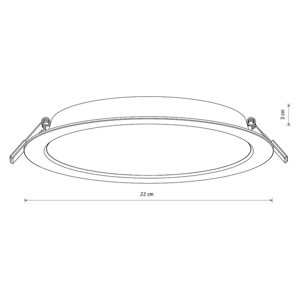 Punktowa lampa okrągła Mykonos 10544 Nowodvorski LED 24W 3000K oczko biała