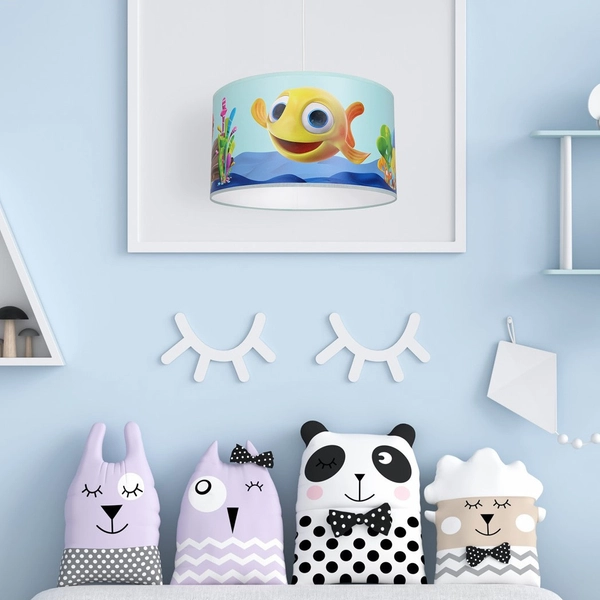 Abażurowa lampa wisząca MINIMINI MLP6800 Milagro dziecięcia ryba multikolor