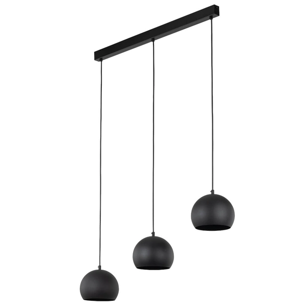 Lampa zwisowa na listwie Zoe 10169 nad stół round kule czarna