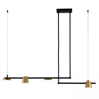 Nowoczesny żyrandol ledowy 2035 LED 28W 3000K do salonu czarny