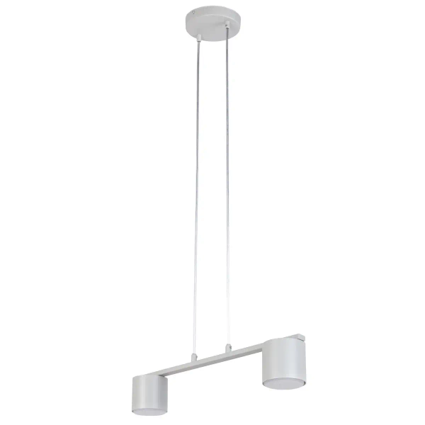 Podwójna lampa wisząca nad wyspę Mila 2 41355 do kuchni szary beżowy