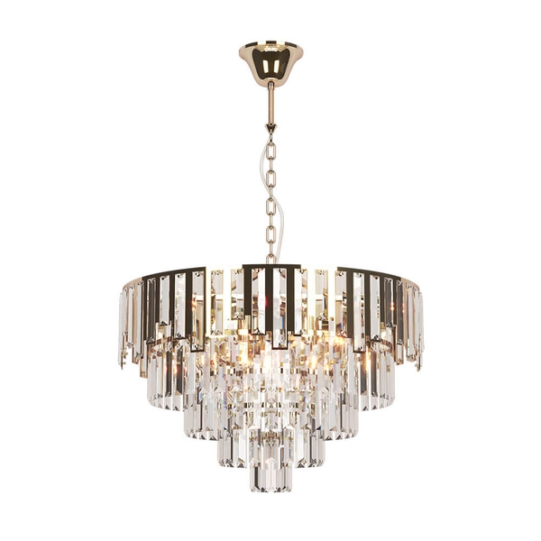 Wisząca lampa salonowa Cameron K-8175 Kaja crystal glamour złota