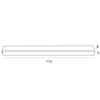 Podłużna lampa sufitowa na przedpokój FLEX C0258 Maxlight LED 30W 3000K czarny
