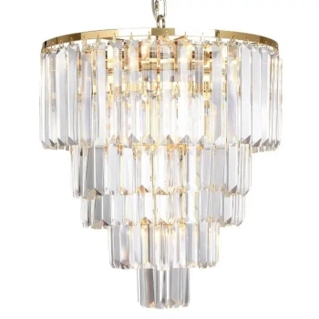 Kryształowy żyrandol Amedeo 17106/6+3+1-GLD na łańcuchu nad stół złoty