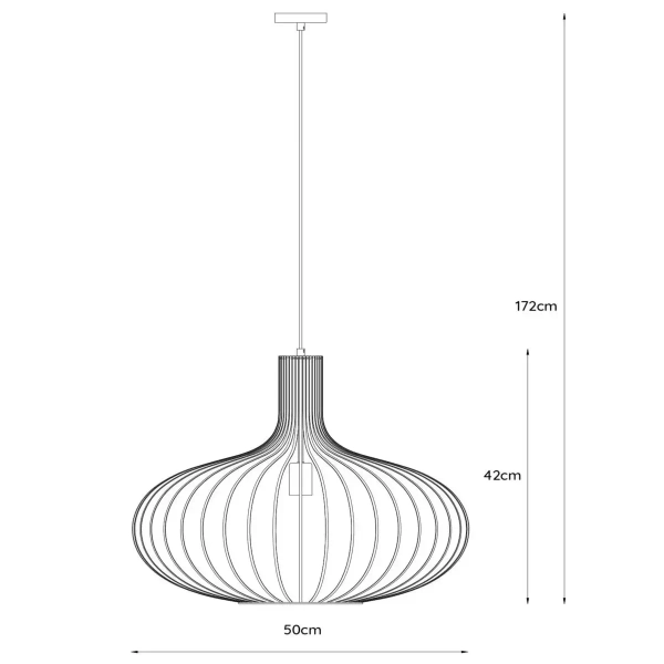 Lampa wisząca druciana Manuela 78374/50/30 Lucide do salonu metalowa czarna