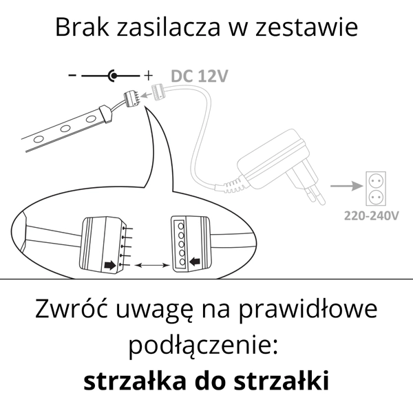 Taśma ledowa samoprzylepna 5m 323293 LED 23W RGBW 12V biała