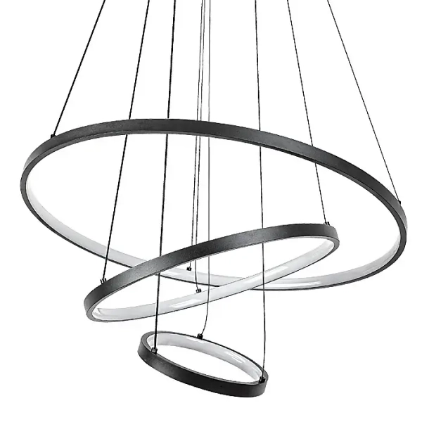 Ledowa zwisająca lampa obręcz Beliza 72346 LED 90W 3000-6500K czarny