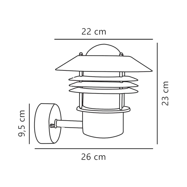 Zewnętrzny kinkiet ścienny Vejers 25091003 metalowy IP54 czarny