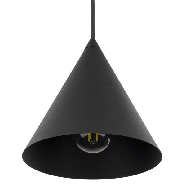 Lampa wisząca do salonu CONO 10058 trójkątna czarny