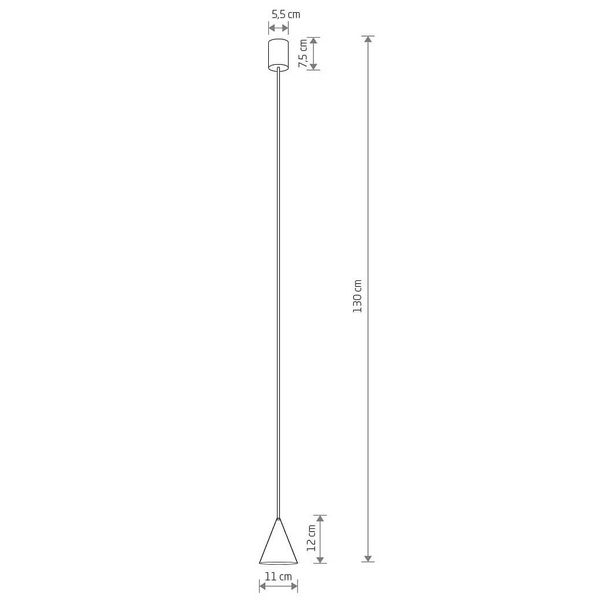 Lampa stożkowa nad stół ZENITH 11453 wisząca  biały
