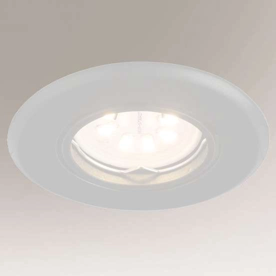 Podtynkowa LAMPA sufitowa TOKIO 7382 Shilo metalowa OPRAWA regulowana OCZKO okrągłe EMILIO białe