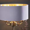 Stołowa lampa vintage Highclere 98932 Endon do sypialni biała mosiądz