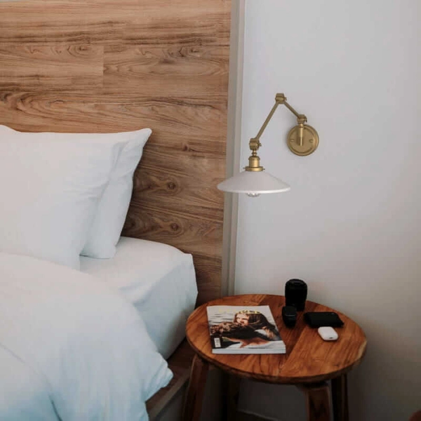 Kinkiet ścienny loftowy Retro ABR-KRNW-GW Abruzzo z regulacją złoty biały