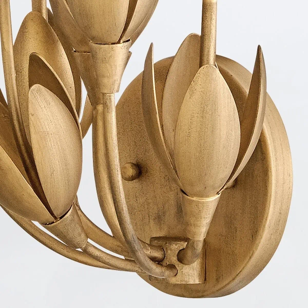 Dekoracyjny kinkiet ścienny Flora QN-FLORA-3W-GD do salonu złoty