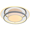 LAMPA sufitowa LEOLA 48017-60R Globo metalowa OPRAWA okrągła LED 60W 3000K - 6000K z pilotem biała