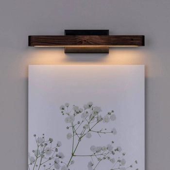 Ścienna lampa FORESTIER 25716104 eko LED 5,5W 3000K belka drewno czarna