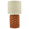 Ceramiczna nocna lampka Jayden JAY4211 tuba z abażurem pomarańczowa