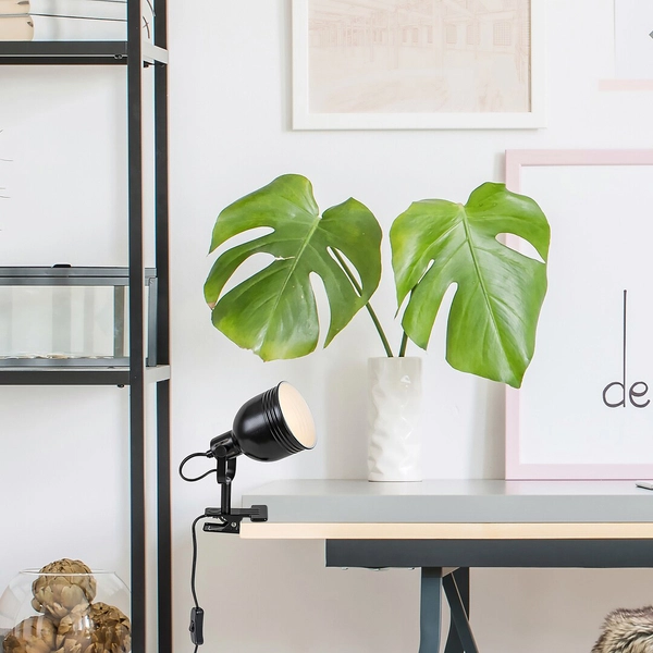 Loftowa lampa na klips Flint 3092 czarna lampka ruchoma z włącznikiem